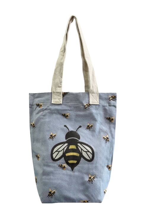 Bumble Bee Print Cotton Tote Bag (Pack Of 3) - Multi