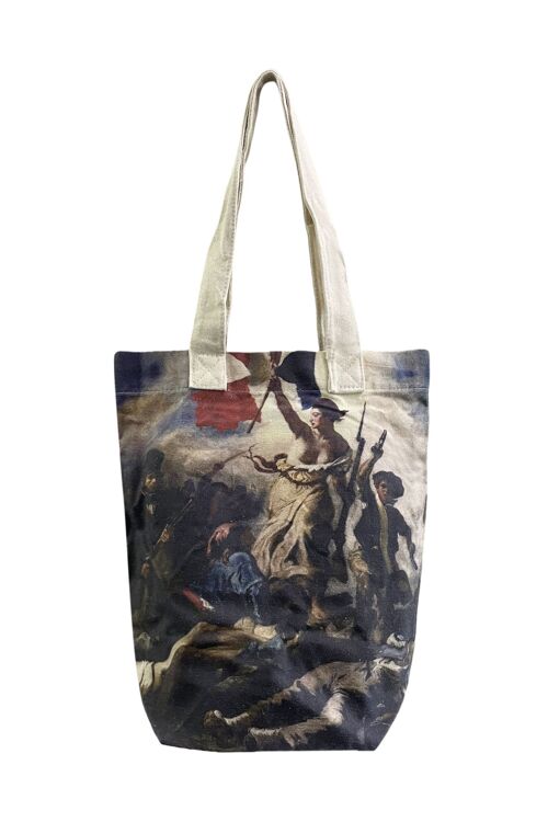 Delacroix's Liberty Leading The People Art Print Cotton Tote Bag (Pack Of 3) - Multi