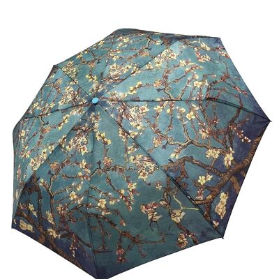 Paraguas con estampado de flores de almendro de Van Gogh (corto) - Multicolor