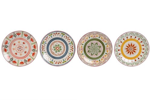 Plato Porcelana 19,5X19,5X2 Mandala 4 Surt. PC212724