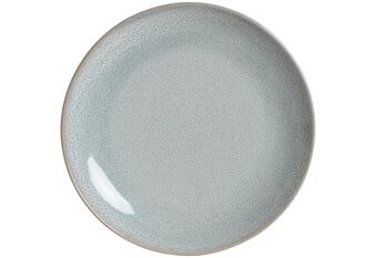 ASSIETTE GRES VERRE 21,3X21,3X2,7 BLEU PC205132 1