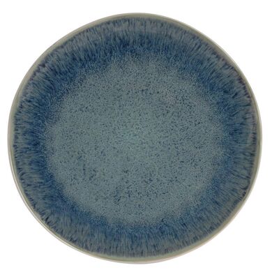 ASSIETTE GRES VERRE 27,5X27,5X2,7 BLEU PC202621