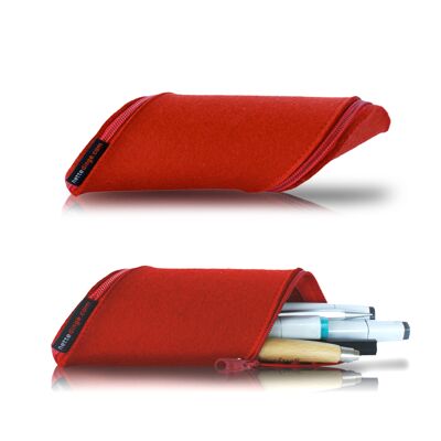 Pencil case loop red