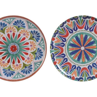 PLATO MELAMINA 28X28X1 MANDALA 2 SURT. PC211976
