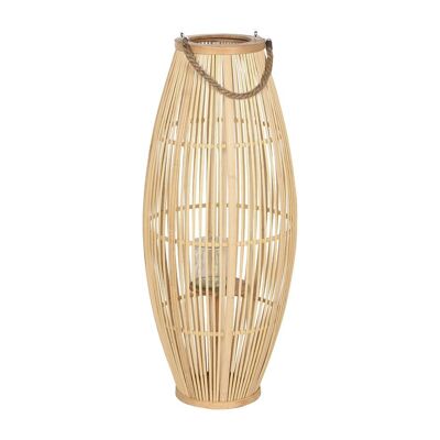 BAMBOO CANDLE HOLDER 35X35X85 NATURAL LIGHT BROWN PV209325