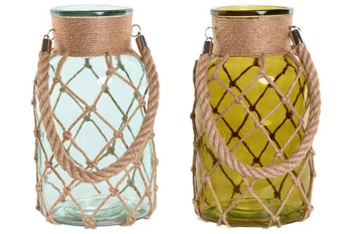 PORTAVELA CRISTAL 15,5X15,5X26 2,7L CUERDA 2 SURT. PV210361