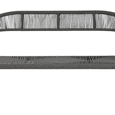 ALUMINIUM-RATTAN-SOFA 131X55X76 2 SITZE SCHWARZ MB211331