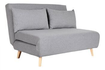 Canapé-lit en bois d'hévéa en polyester 120X91X78 2 personnes MB214293 2