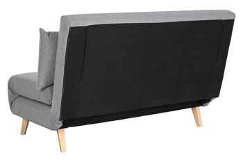 Canapé-lit en bois d'hévéa en polyester 120X91X78 2 personnes MB214293 3