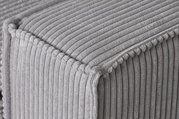Canapé-lit en polyester 230x94x75 velours côtelé gris clair MB211731 5