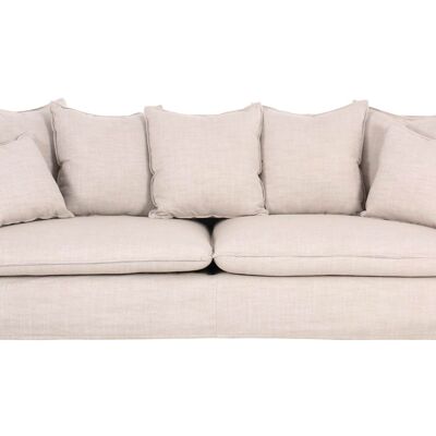 LINEN SOFA 260X104X90 WITH 7 CORAL CUSHIONS MB213705