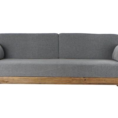 Sofa aus recyceltem Holz und Polyester, 224 x 95 x 82, grau, MB182180