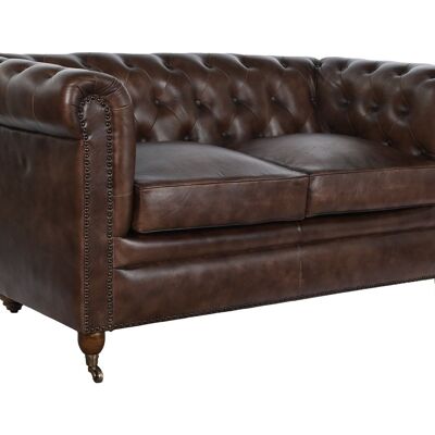 LEATHER SOFA 148X80X72 CHESTER 2 SEATS BROWN MB208647