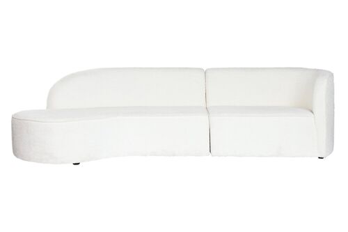Sofa Poliester 299X107X73 Bucle Blanco MB212035