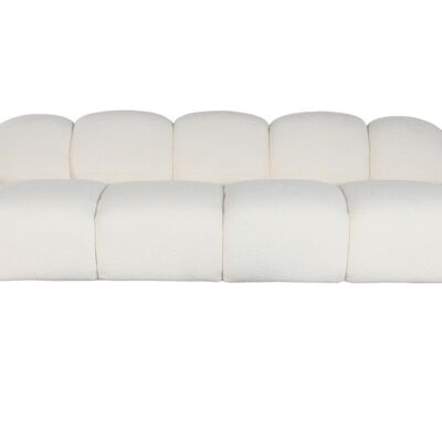Polyester Wood Sofa 260X108X82 White Loop MB211724