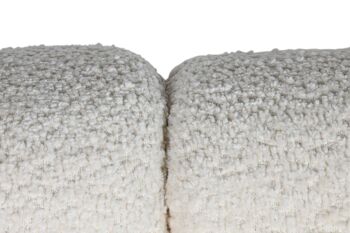 Canapé Bois Polyester 260x108x82 Boucle Blanc MB211724 8