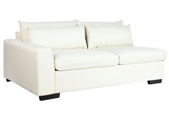 CANAPÉ BOIS POLYESTER 386X218X88 CRÈME MB205553 3