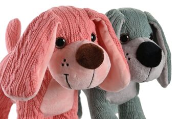 CHIEN PELUCHE POLYESTER 20X20X25 2 ASSORTIMENTS. PE205614 2
