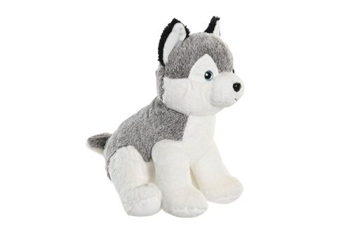 Peluche Poliester 20X20X30 Perro Husky Gris PE206124