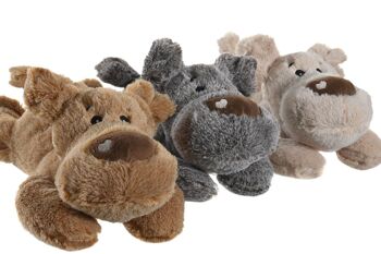CHIEN PELUCHE POLYESTER 20X20X32 3 ASSORTIMENTS. PE206131 2