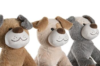 CHIEN PELUCHE POLYESTER 25X25X31 3 ASSORTIMENTS. PE206127 2