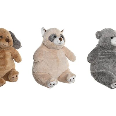 PELUCHE POLIESTER 25X25X35 ANIMAL 3 SURT. PE206128