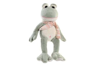 PELUCHE POLYESTER 26X12X29 GRENOUILLE VERTE PE203607 1