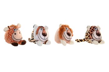 PELUCHE POLYESTER 8X8X11 ANIMAUX 4 ASSORTIMENTS. PE203598 1