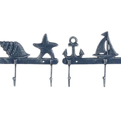 CAST IRON COAT RACK 28X5.5X17 2 ASSORT. HF211131