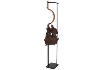 PORTE MANTEAU BOIS MÉTAL 20X20X172 MARRON PP208579 5