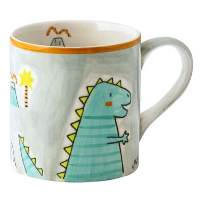 Tazza per bambini Dino - stoviglie in ceramica - dipinta a mano