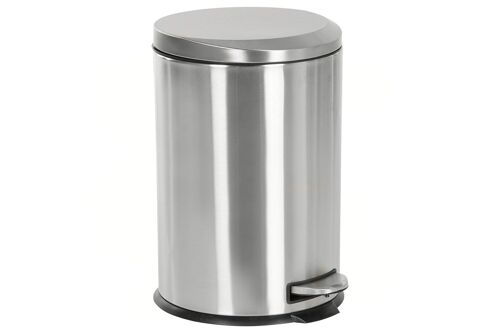 Papelera Inox Pp 29X29X44 20L Mate Plateado PC213005