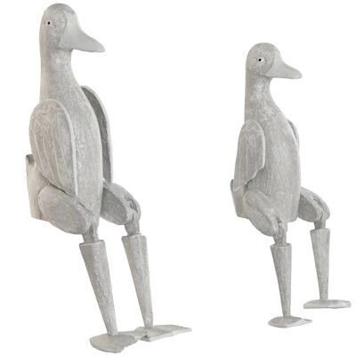DUCK SET 2 CARVED WOOD 16X14X42 ARTICULATED LM211317