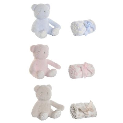 Peluche Manta Set 2 Poliester 19X19X26 3 Surt. BE213311