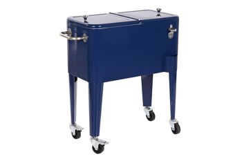 RÉFRIGÉRATEUR EN ACIER PP 74X43X80 56 LITRES BLEU MARINE MB210793 1