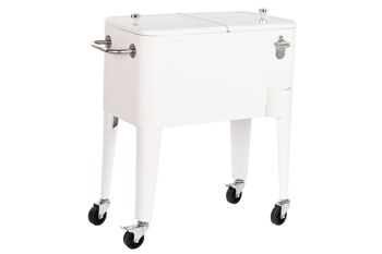 RÉFRIGÉRATEUR EN ACIER PP 74X43X80 56 LITRES BLANC MB192513 1