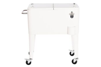 RÉFRIGÉRATEUR EN ACIER PP 74X43X80 56 LITRES BLANC MB192513 4