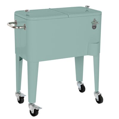 Nevera Acero Pp 74X43X80 56 Litros Verde Menta MB210792