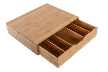 ORGANISATEUR BAMBOU 35,3X30X8,5 5DIVIS, CAPSULES PC202468 4