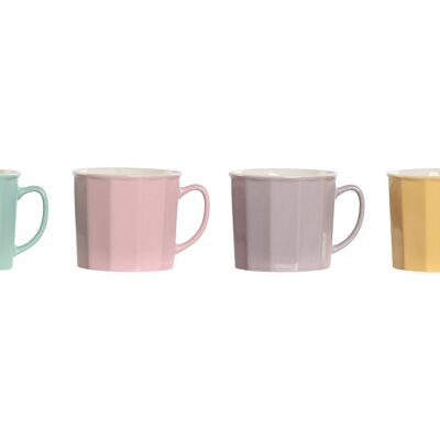 MUG PORCELANA NEW BONE 12X9,5X8,5 370ML 4 SURT. PC211446