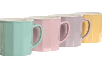 TASSE PORCELAINE OS NEUVE 10X9,6X8,5 370ML 4 SURT. PC211446 2