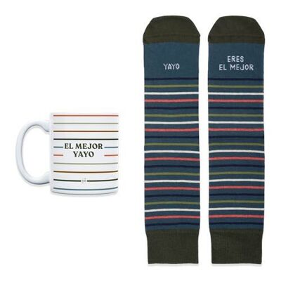 Mug + Socks Kit "Yayo, you are the best" size 42-46