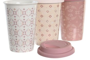 MUG PORCELAINE SILICONE 10X10X14 400 ML, 3 ASSORTIMENTS. PC204184 2