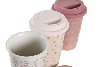 MUG PORCELAINE SILICONE 10X10X14 400 ML, 3 ASSORTIMENTS. PC204184 3