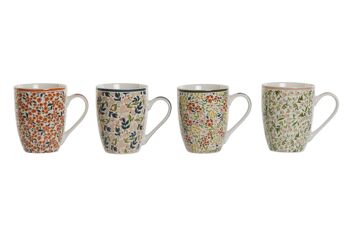 MUG PORCELAINE 11,5X8,3X10,5 340ML FLORAL 4 ASSORTIMENTS. PC207761 1