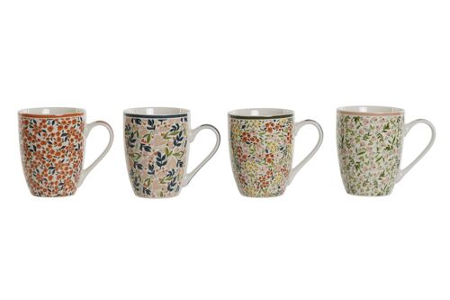 Mug Porcelana 11,5X8,3X10,5 340Ml Floral 4 Surt. PC207761