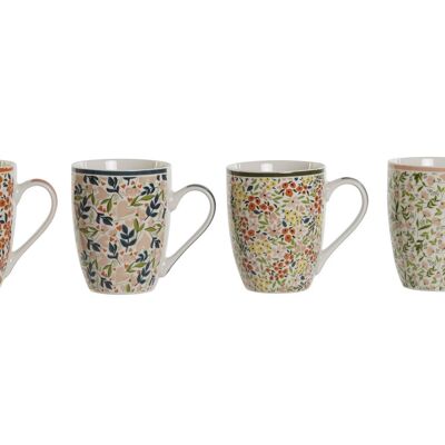 Mug Porcelana 11,5X8,3X10,5 340Ml Floral 4 Surt. PC207761