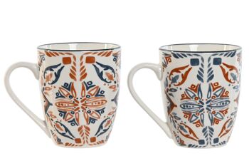 MUG PORCELAINE 11,5X8,5X10 320ML BOHO 2 SURT. PC212730 1