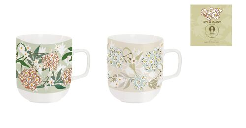 MUG PORCELANA 11,5X8,5X10 380ML, 2 SURT. PC200257