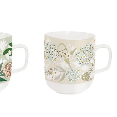 Mug Porcelana 11,5X8,5X10 380Ml, 2 Surt. PC200257